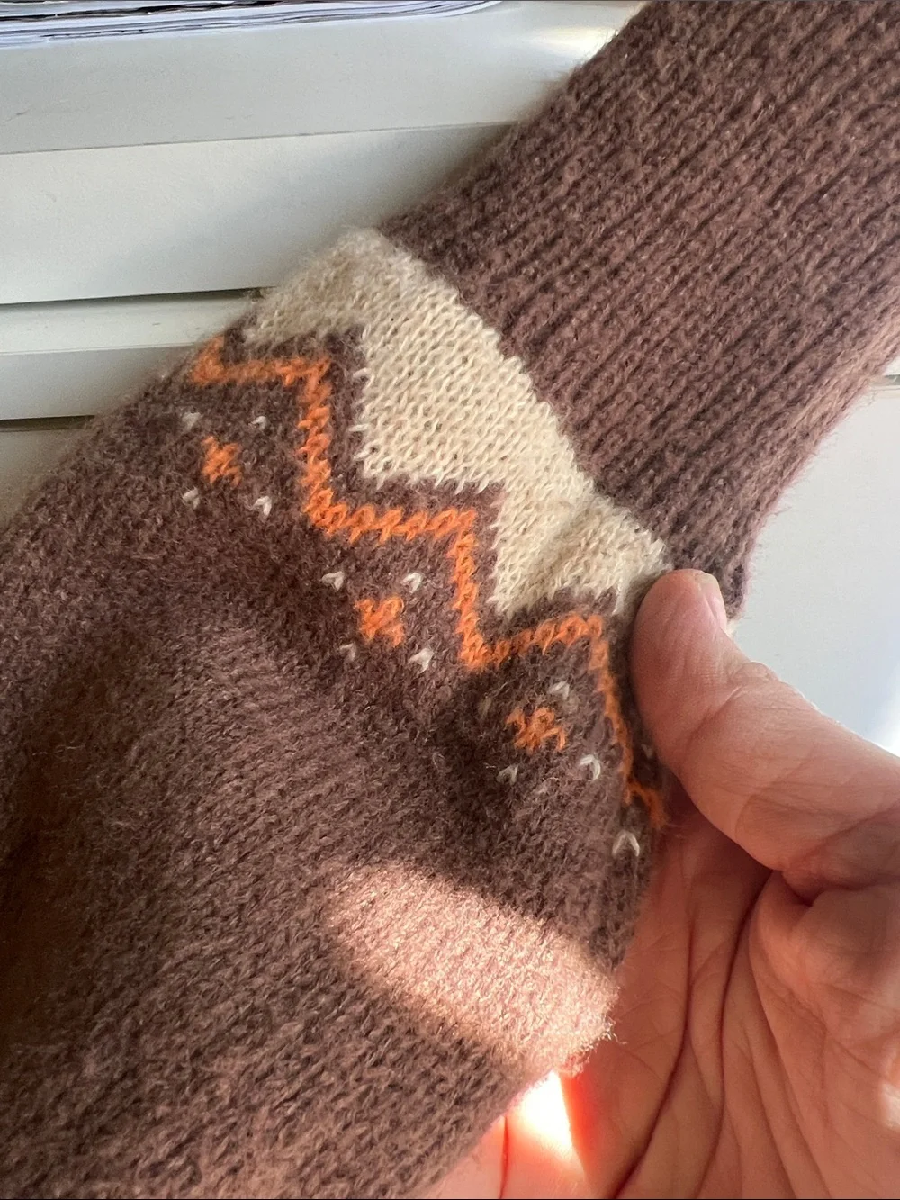 Woman’s comfy pumpkin sweater